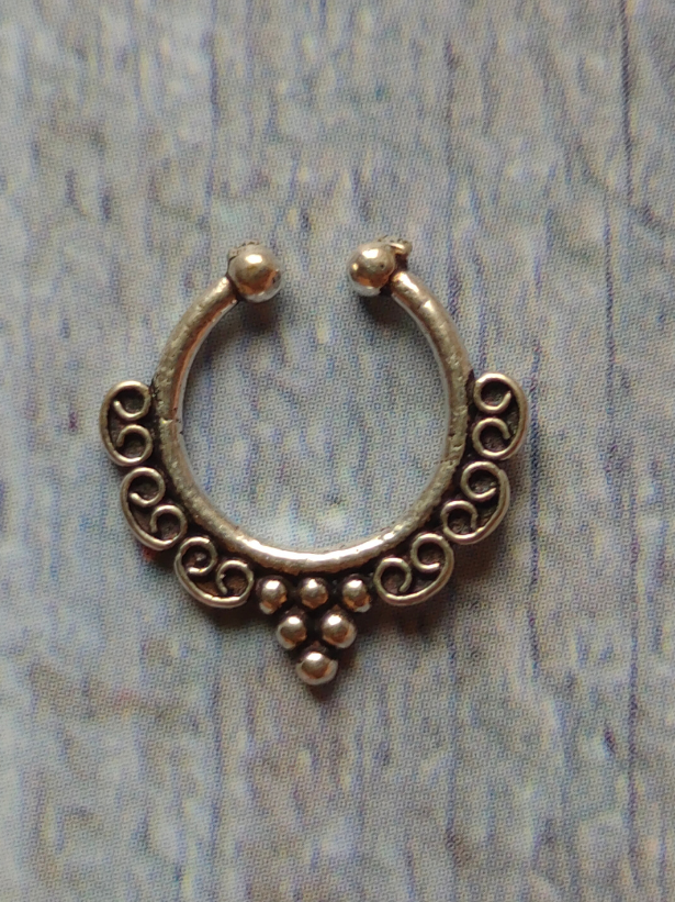 Set of Two Oxidised Silver Septum Nosepins