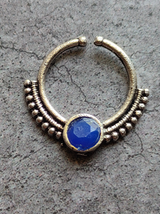 Four Oxidised Silver Tribal Septum Nosepins