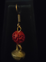 Ganesha Printed Pure Marble and Fabric Necklace Set with Rudraksha Beads and Ghungroo