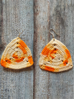 Load image into Gallery viewer, Shades of Yellow Hand Knitted Crochet Earrings
