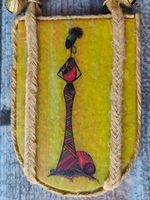 Load image into Gallery viewer, Woman Printed Pure Marble and Jute Necklace Set with Ghungroo
