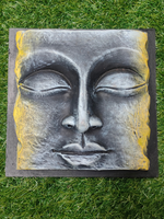 Load image into Gallery viewer, Handcrafted Terracotta Clay Buddha Face on a Wooden Frame Wall Decor
