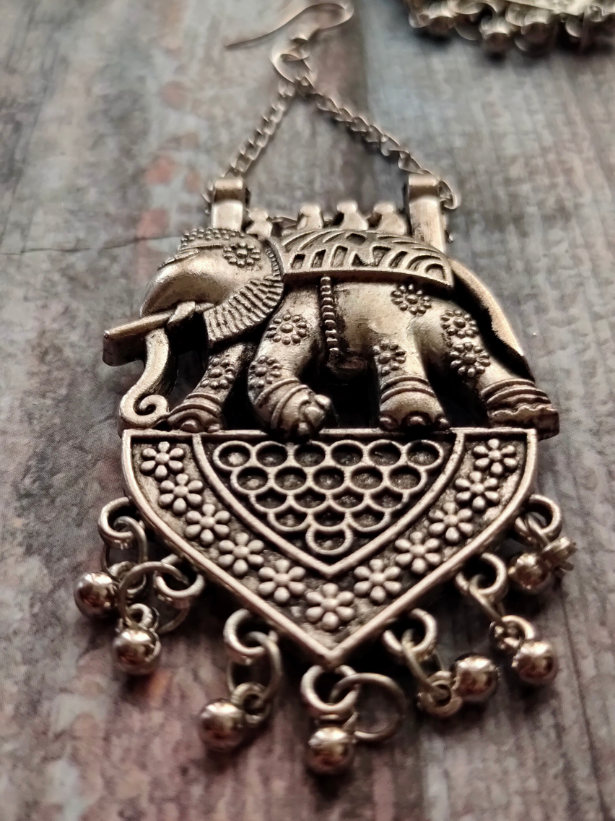 Intricately Crafted Elephant Earrings