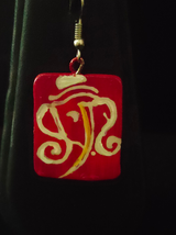 Hand Painted Ganesha Thread Closure Ceramic Necklace Set