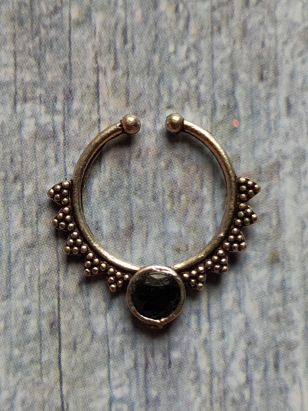 Set of Three Oxidised Silver Septum Nosepins