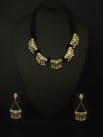 Load image into Gallery viewer, Thread Work German Silver Necklace Set
