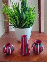 Load image into Gallery viewer, Set of 3 Small Handcrafted Terracotta Clay Pots
