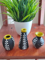Load image into Gallery viewer, Set of 3 Small Handcrafted Terracotta Clay Pots
