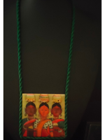 Load image into Gallery viewer, Printed Pure Marble Necklace with Rope (with earrings)
