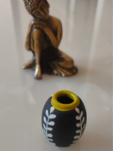 Set of 3 Small Handcrafted Terracotta Clay Pots