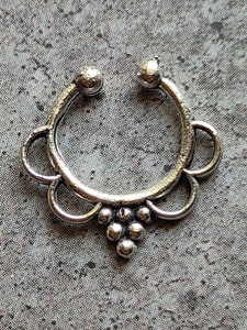 Two Oxidised Silver Septum Nosepins