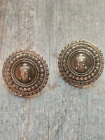 Load image into Gallery viewer, Buddha Motif Metal Stud Earrings
