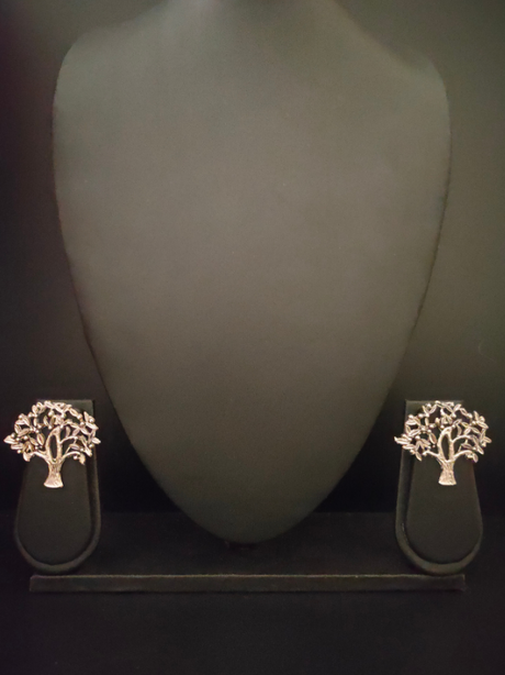 Tree Earrings with Intricate Detailing