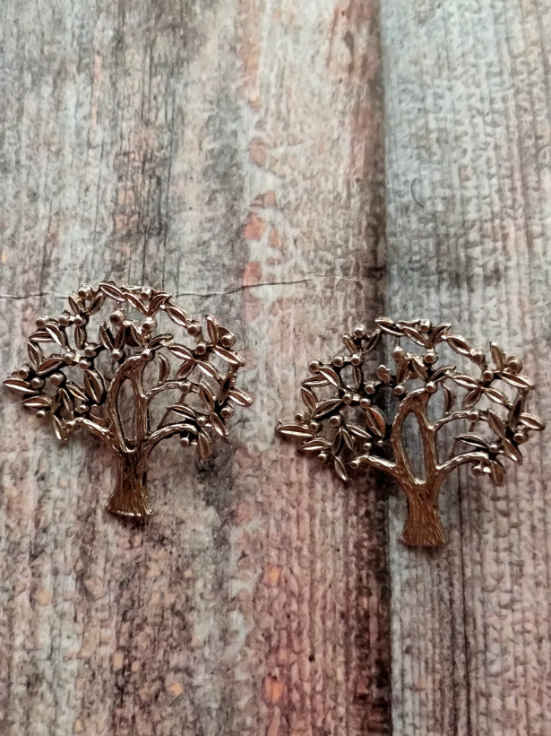 Tree Earrings with Intricate Detailing