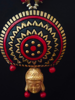 Load image into Gallery viewer, Handcrafted Buddha Terracotta Necklace Set
