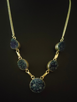 Load image into Gallery viewer, Blue Sugar Druzy Gemstone Handmade Necklace 18&#39;&#39; to 24&#39;&#39;
