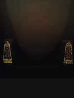 Load image into Gallery viewer, Black Enamel Painted Bird Motif Metal Dangler Earrings
