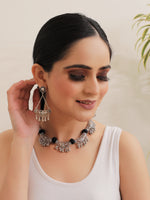 Load image into Gallery viewer, Thread Work German Silver Necklace Set
