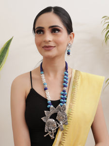 Statement Sri Krishna Necklace & Earrings Set