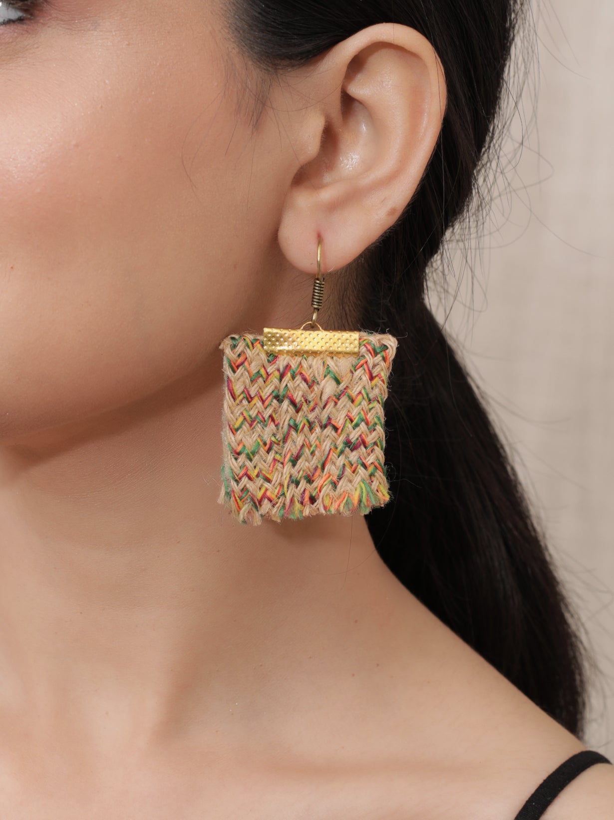 Handcrafted Pure Marble Necklace Set with Jute and Thread