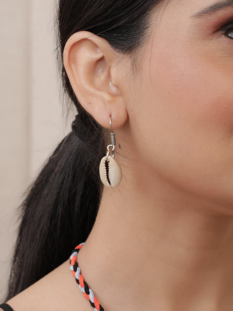 Buddha Printed Pure Marble Necklace Set with Shells and Thread Closure