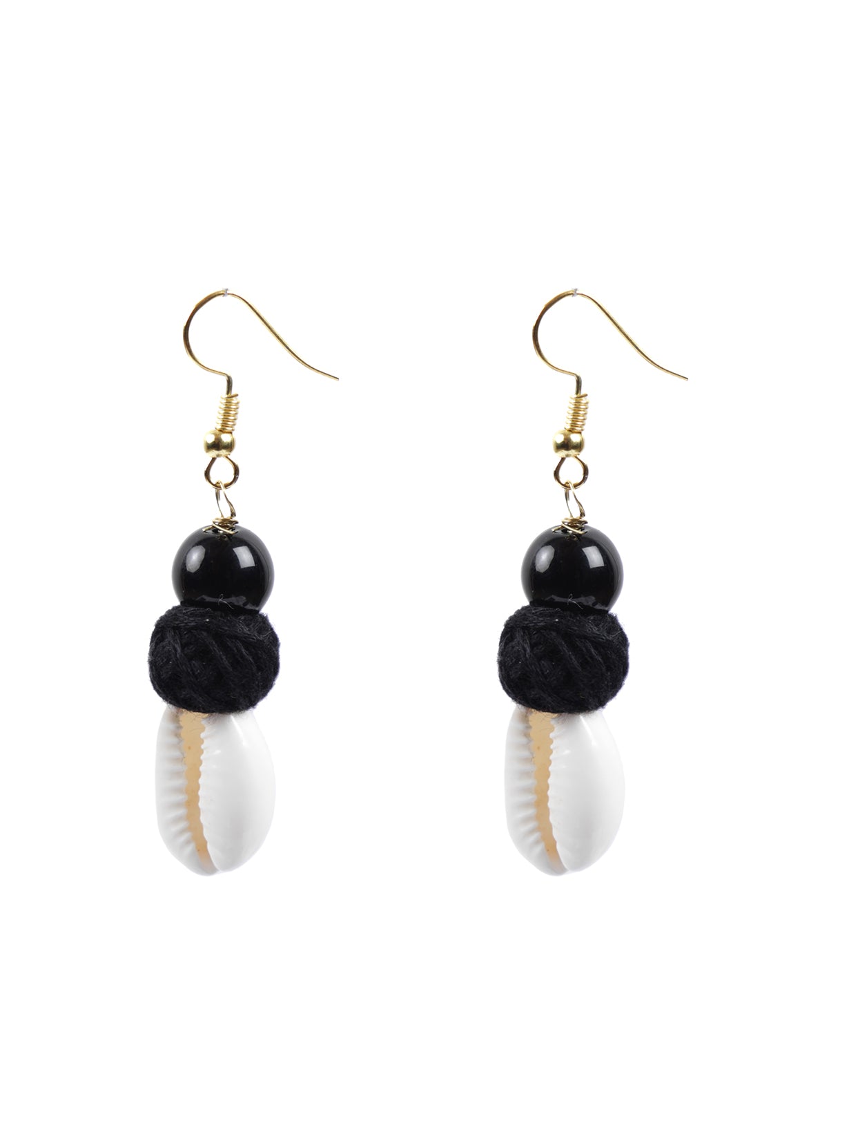 Ghungroo and Shells Beaded Necklace Set with Thread Closure