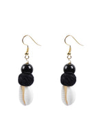 Load image into Gallery viewer, Ghungroo and Shells Beaded Necklace Set with Thread Closure
