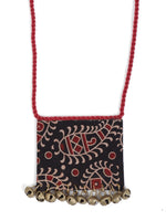 Load image into Gallery viewer, Block Printed Fabric Necklace Set Accentuated with Ghungroos
