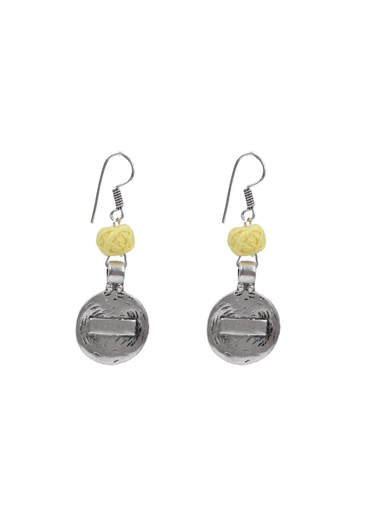 2 Layer Lemon Yellow Metal Pendant Necklace Set