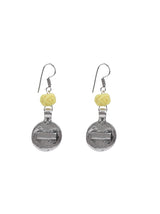 2 Layer Lemon Yellow Metal Pendant Necklace Set