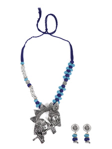 Statement Sri Krishna Necklace & Earrings Set