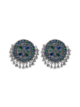 Stones Embedded Circular Afghani Earrings