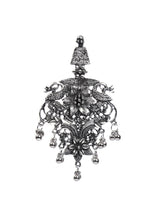 Intricately Detailed Flower Motifs Metal Earrings