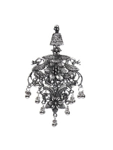 Intricately Detailed Flower Motifs Metal Earrings
