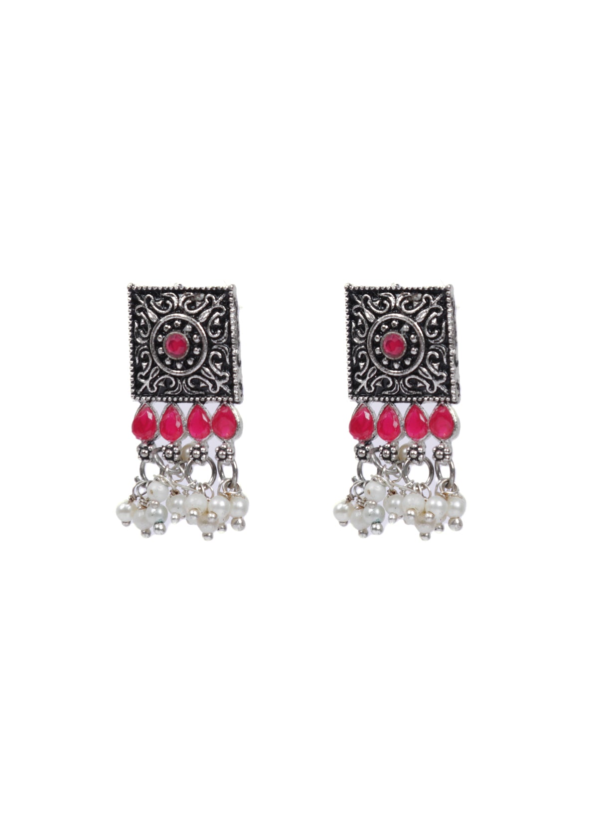 Choker Necklace Set with Embedded Stones and Beads