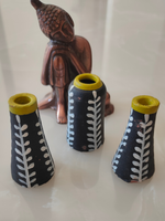 Load image into Gallery viewer, Set of 3 Small Handcrafted Terracotta Clay Pots
