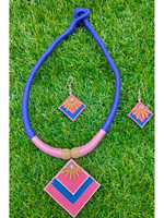 Load image into Gallery viewer, Minimalist Elegant Jute Necklace Set with Thread Closure
