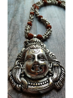 Load image into Gallery viewer, Lord Shiva Silver Rudraksha Beads and Metal Beads Necklace
