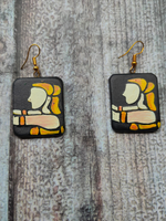 Load image into Gallery viewer, Hand Painted Clay Necklace Set with Multi-Color Thread Closure
