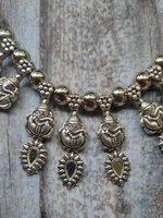 Load image into Gallery viewer, Petite Metal Necklace Set with Ganesha Motifs
