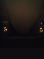 Load image into Gallery viewer, Multi Color Tibetan Drop Earrings with Gold Detailing
