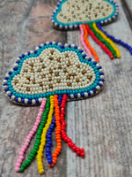 Load image into Gallery viewer, Multi-Color Beaded Dangler Earrings
