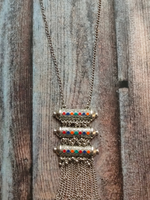 Load image into Gallery viewer, Long Chain Multi-Color Stones Necklace
