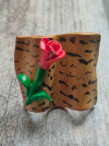 Clay Rose Adjustable Ring