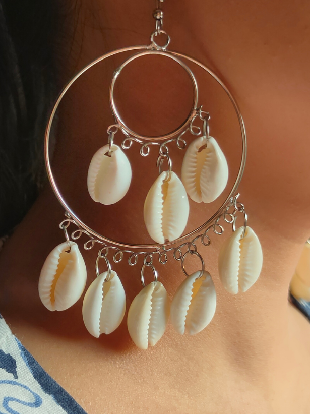 Concentric Circles Shell Earrings