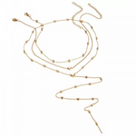 Load image into Gallery viewer, Heart Design Multi Layered Gold Plated Chain Necklace
