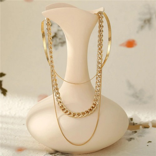 Gold Plated Gold-Toned Layered Necklace