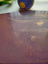 Premium Wood Serving Tray (Long) with a Splash of Colors and Gold Painted Handles