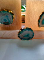 Load image into Gallery viewer, Set of 4 Premium Resin Bath Accessories - Soap Dispenser, Soap Tray, Brush Holder and Tray
