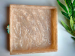 Load image into Gallery viewer, Set of 4 Premium Resin Bath Accessories - Soap Dispenser, Soap Tray, Brush Holder and Tray
